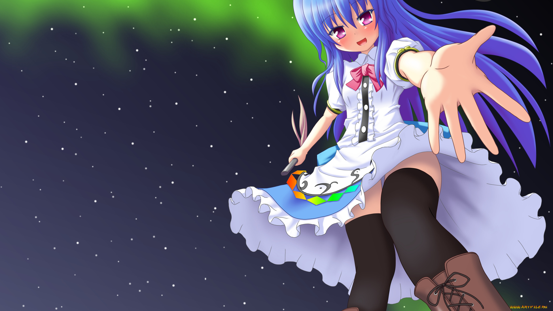 hinanawi, tenshi, аниме, touhou