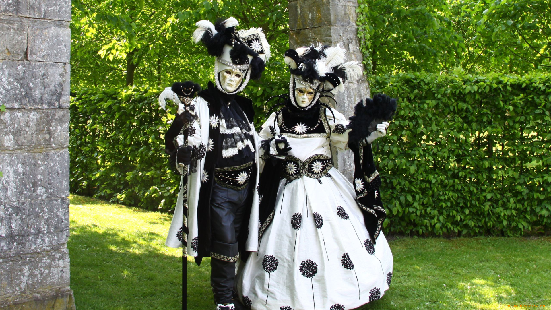 разное, маски, карнавальные, костюмы, карнавал, пара