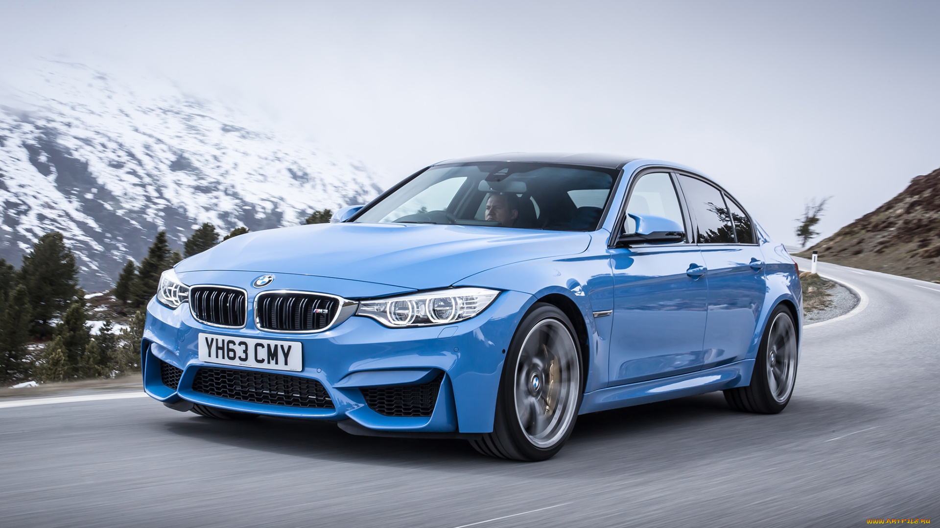 автомобили, bmw, m3, синий, 2014г, f80, uk-spec