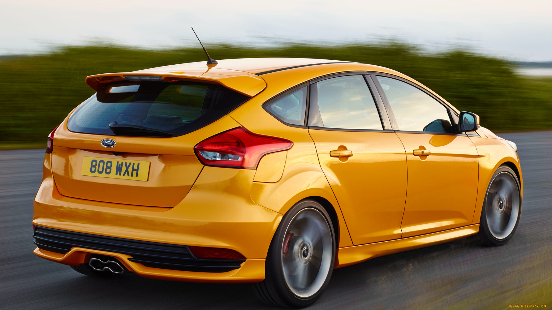 автомобили, ford, желтый, 2014г, st, focus