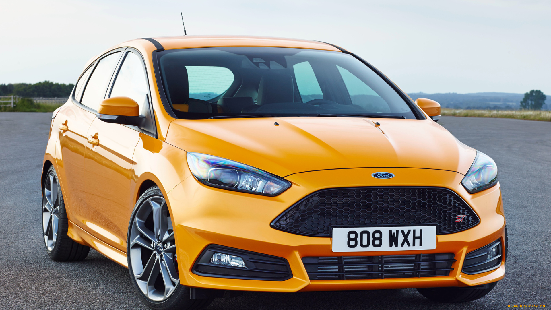 автомобили, ford, желтый, focus, st, 2014г