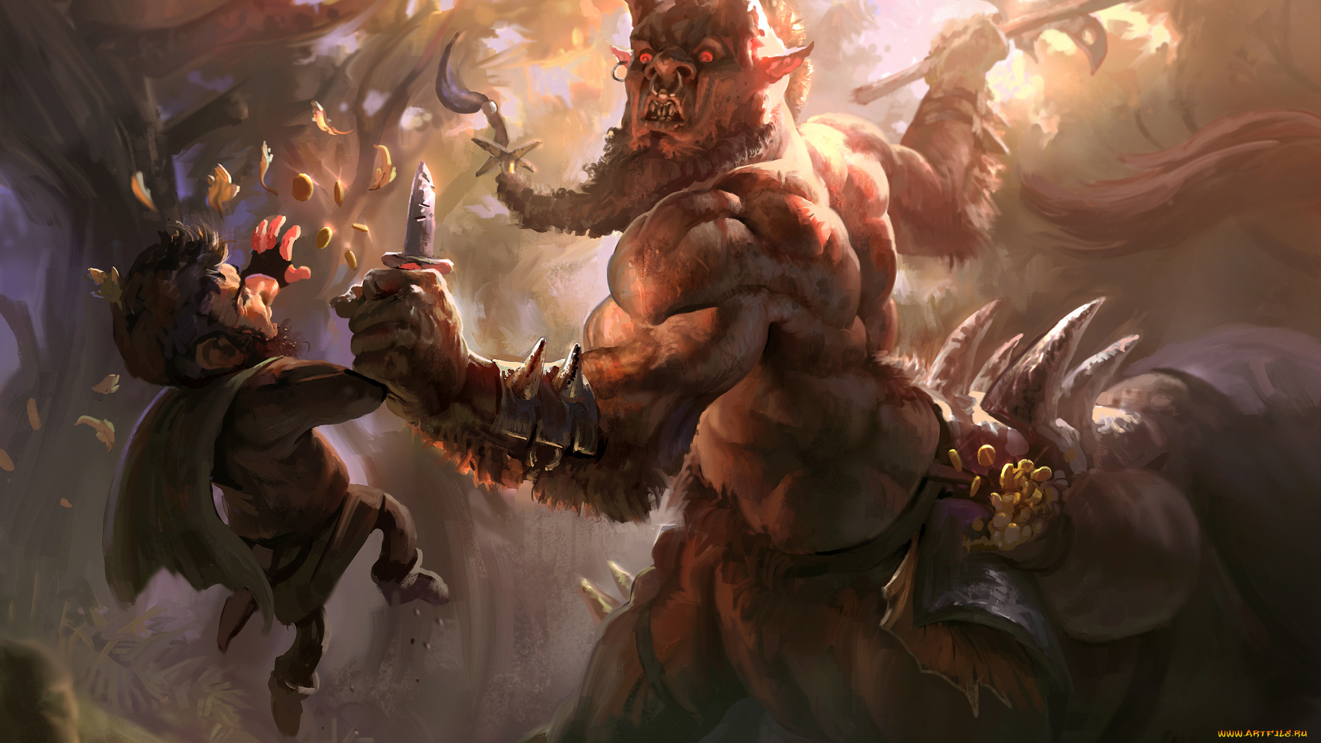 фэнтези, существа, демон, монстр, гном