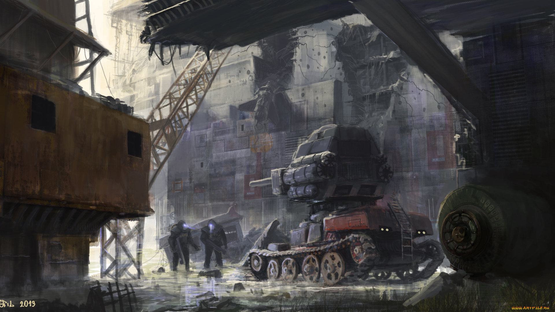 фэнтези, транспортные, средства, техника, танк