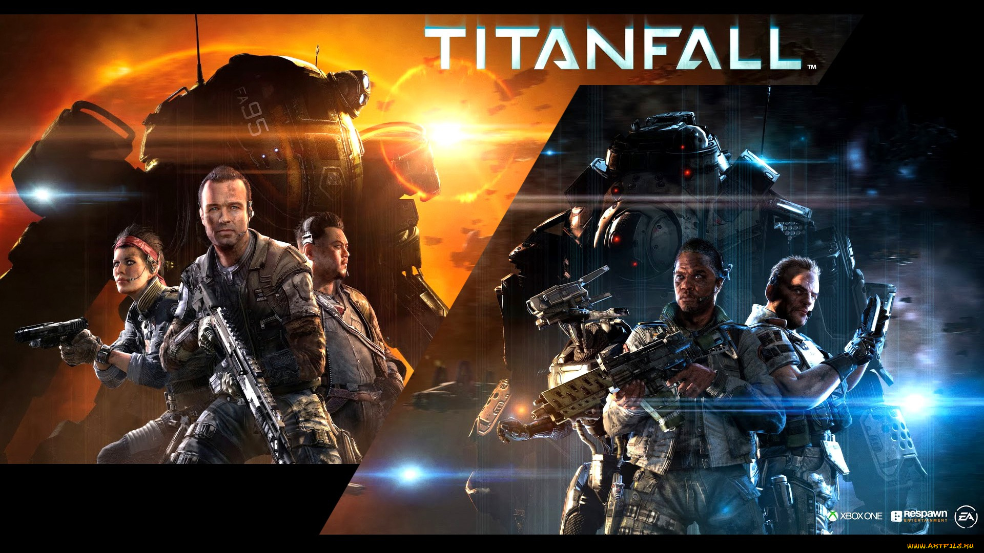 titanfall, видео, игры, робот, оружие, солдаты