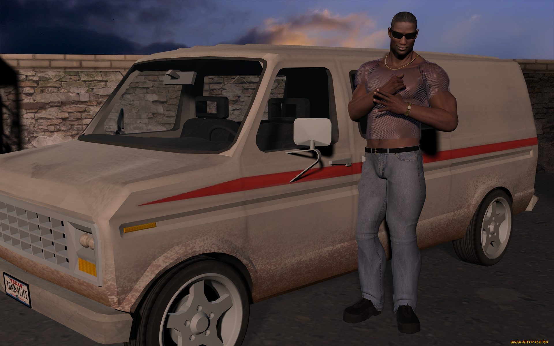 3д, графика, люди, , people, мужчина, автомобиль