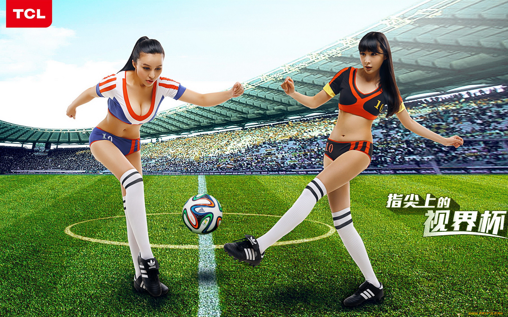 спорт, футбол, девушки, мяч, кубка, мира, бразилия, 2014г