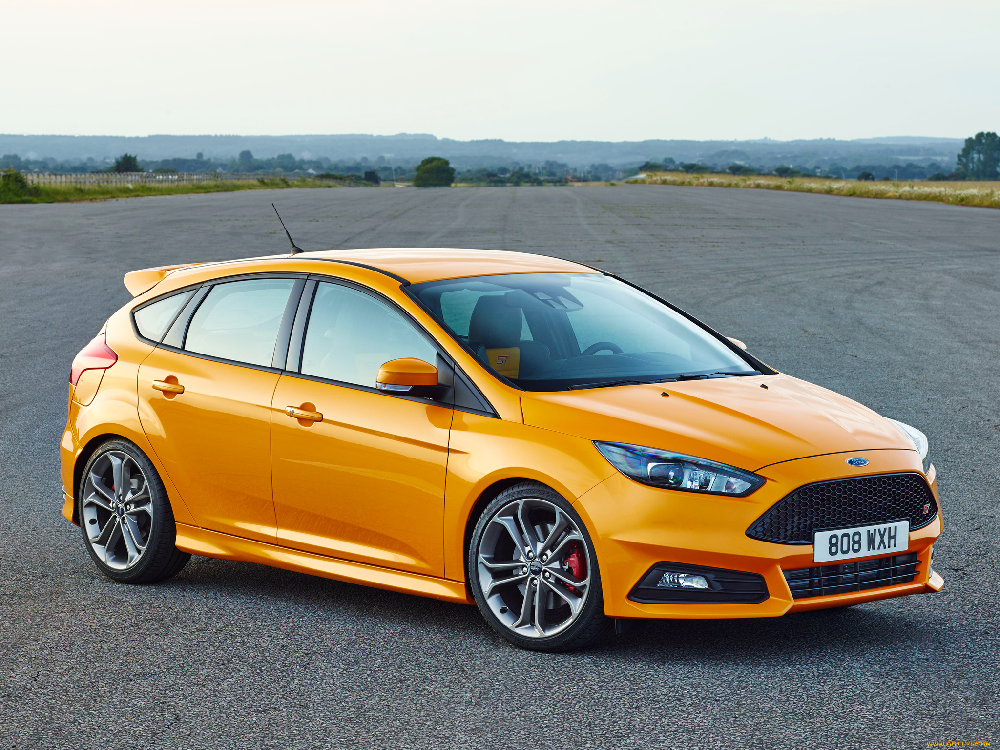 автомобили, ford, желтый, 2014г, st, focus