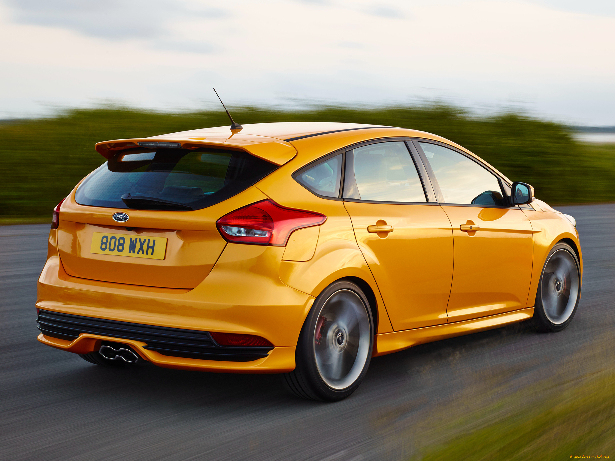 автомобили, ford, желтый, 2014г, st, focus