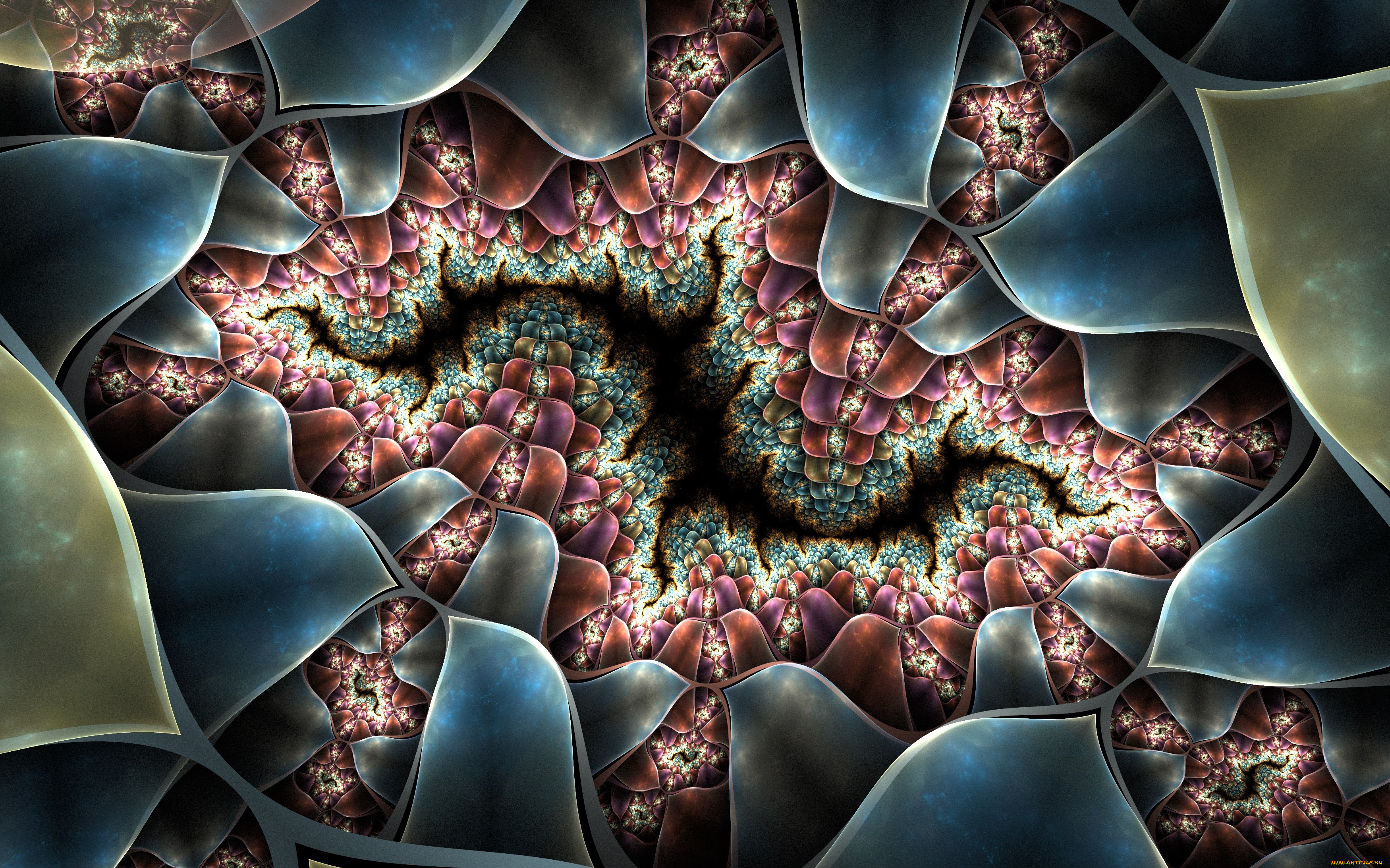 3д, графика, фракталы, , fractal, цвета, фон, узор