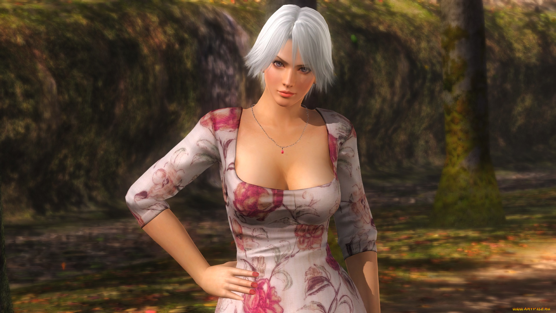 dead, or, alive, 5, видео, игры, девушка, взгляд, фон