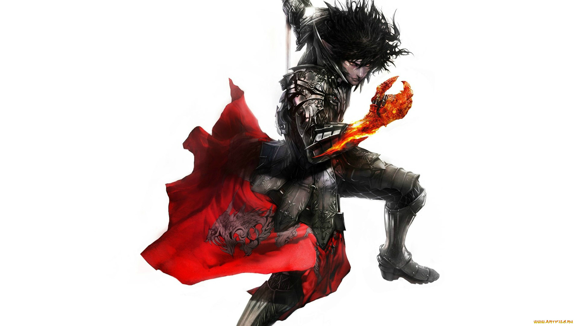 фэнтези, демоны, final, fantasy, рыцарь, доспехи, броня, рука, пламя, белый, фон