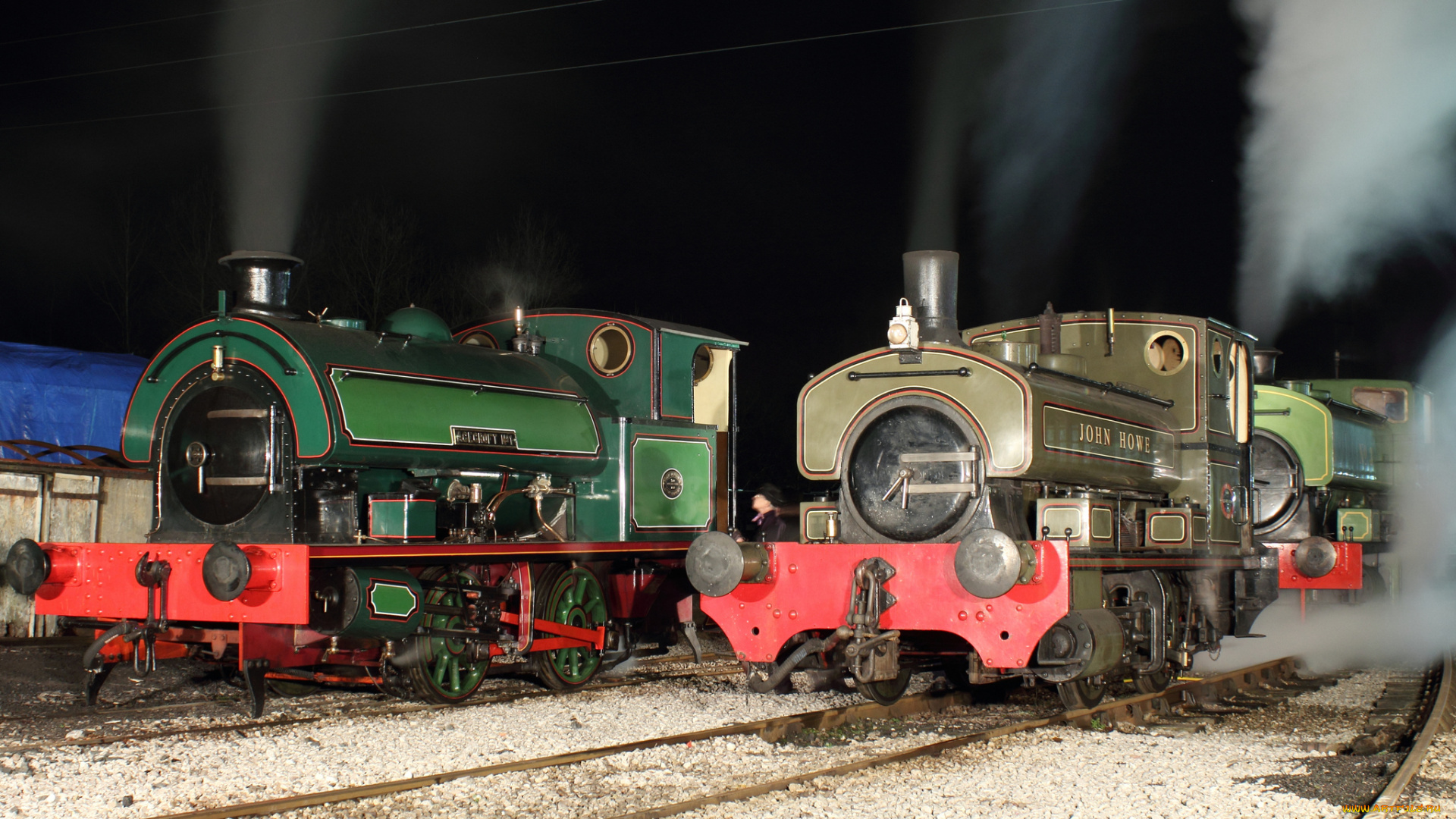 техника, паровозы, дорога, железная, паровоз, рельсы