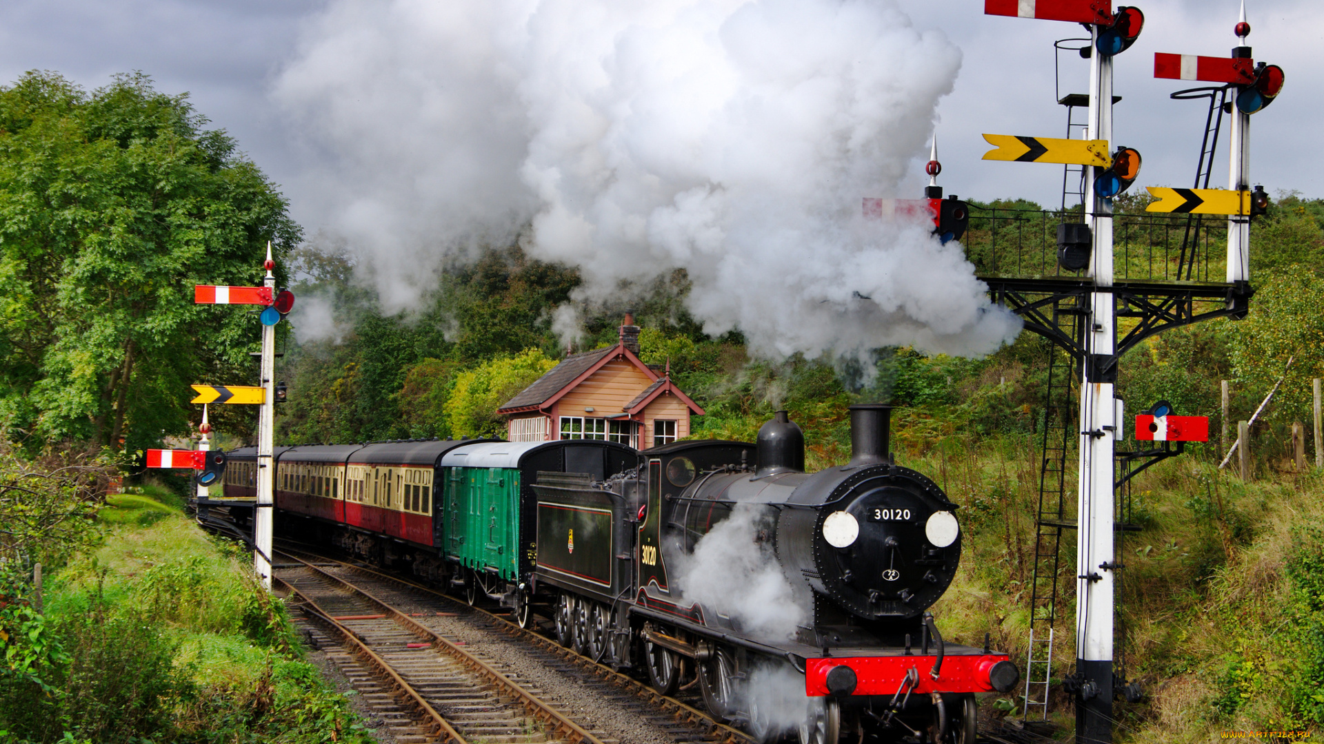 техника, паровозы, паровоз, рельсы, дорога, железная