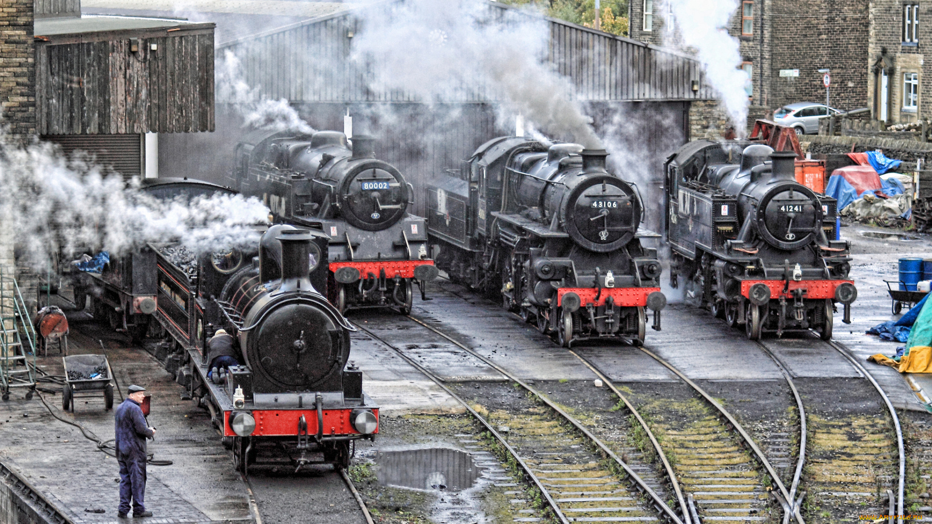 техника, паровозы, паровоз, рельсы, дорога, железная