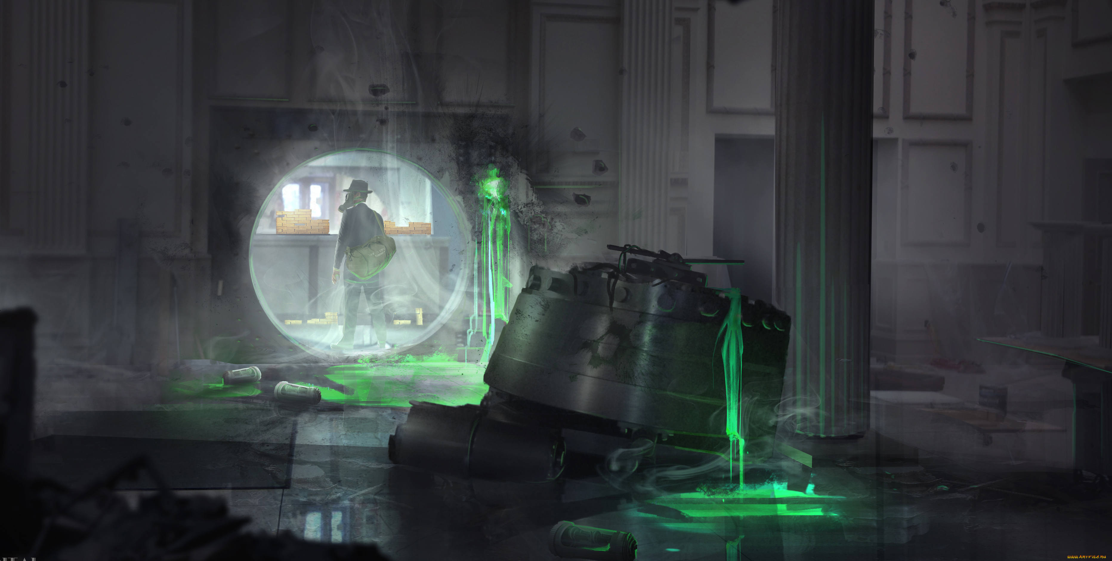 фэнтези, люди, грабитель, ограбление, храницище, банк