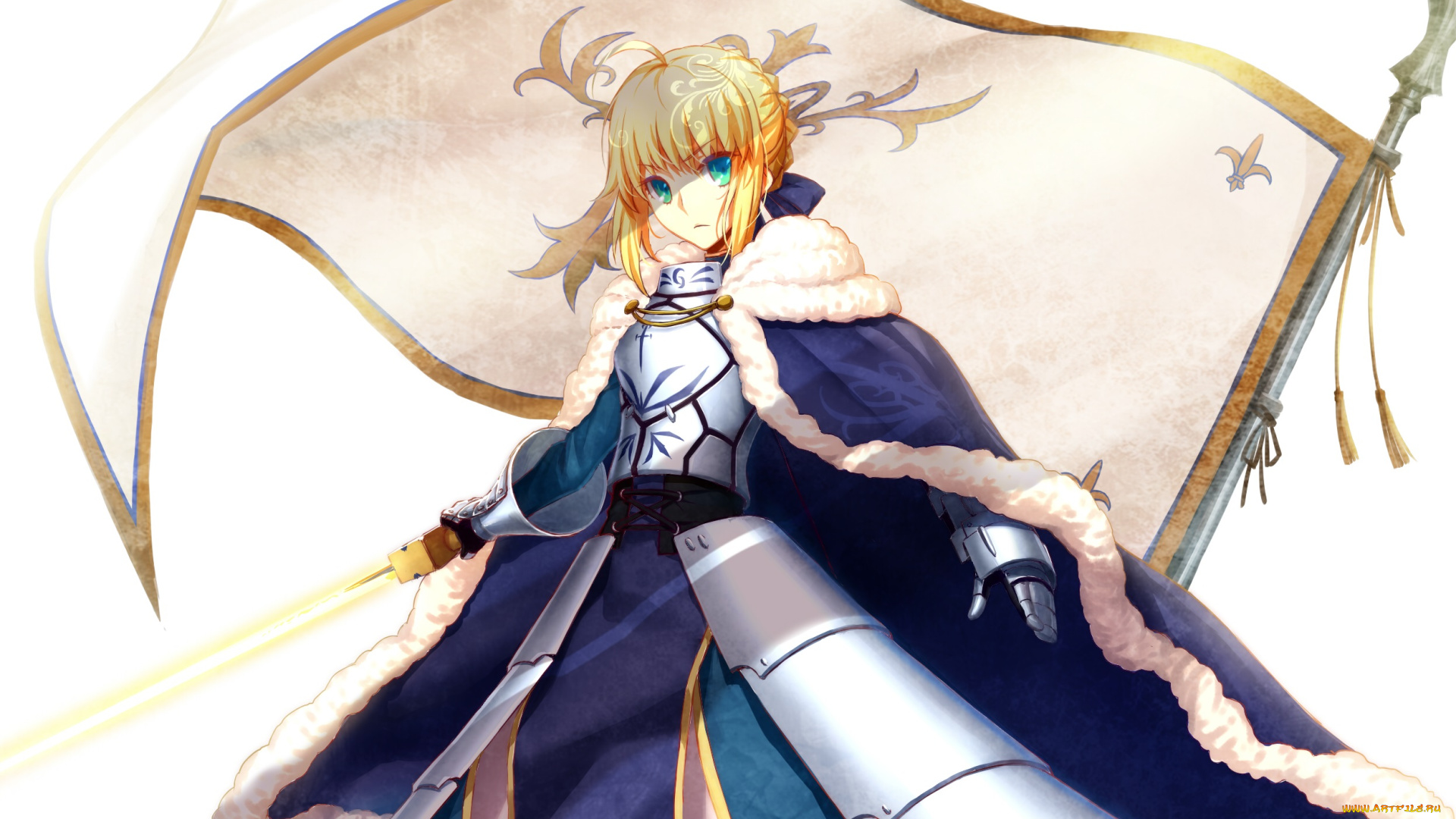 аниме, fate, stay, night, saber