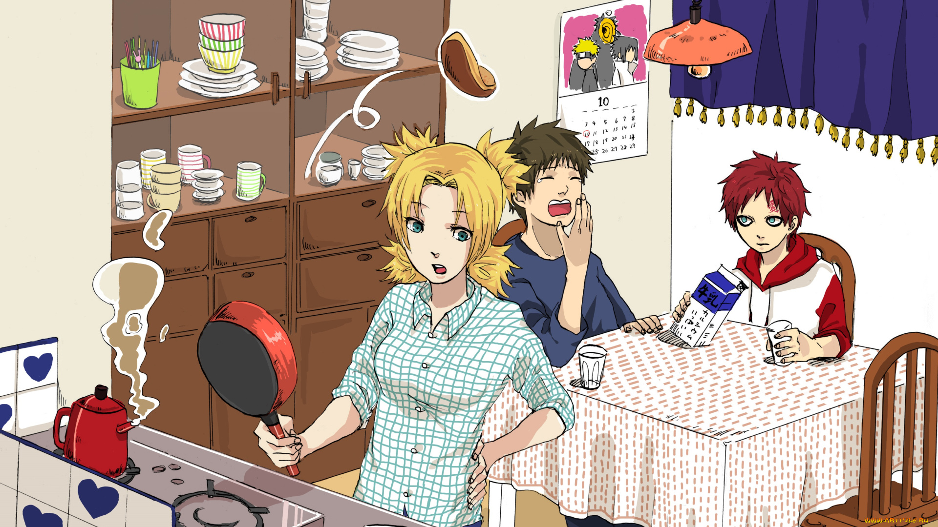 аниме, naruto, семья