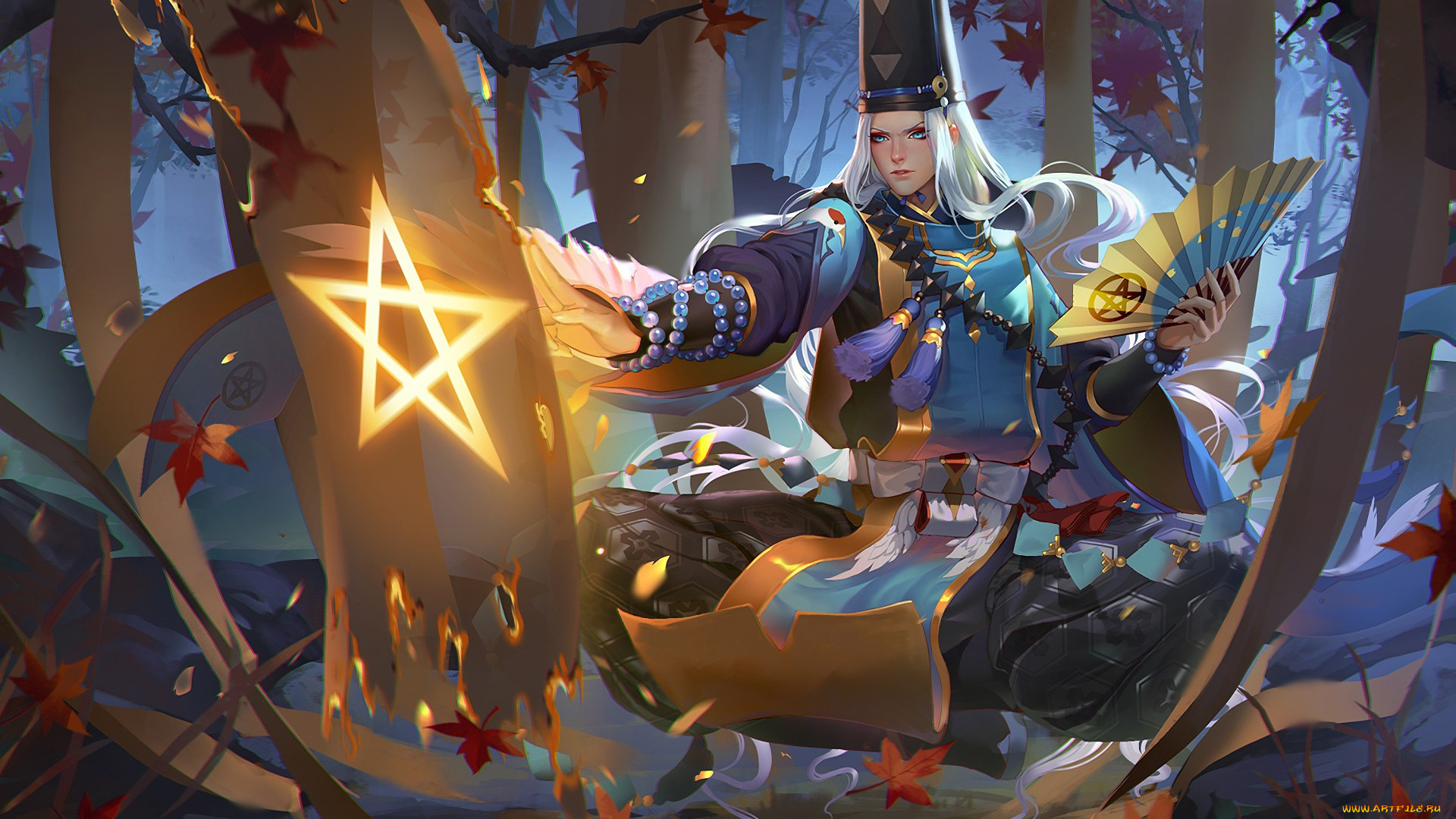 аниме, onmyouji, oriental, asian, asiatic, japanese, powerful, foret, mahou, tree, power, anime, star