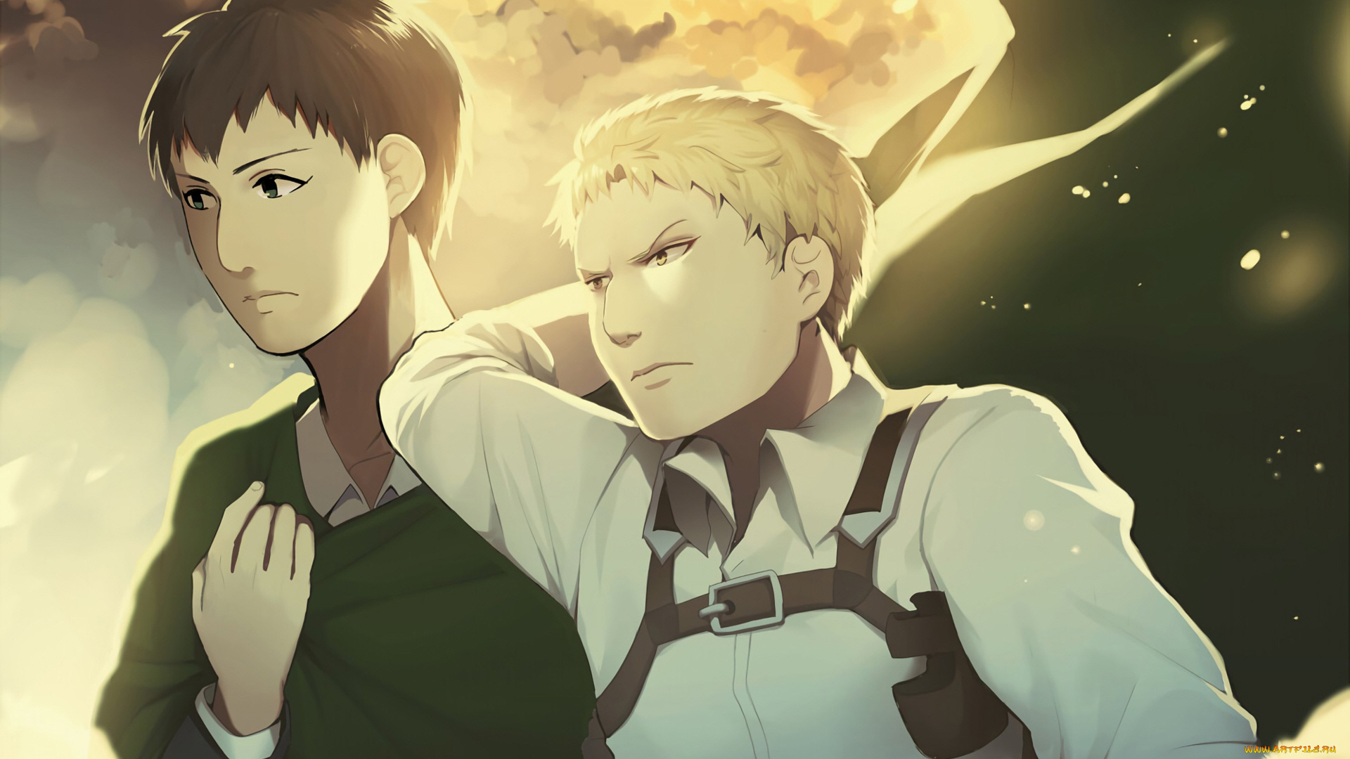 аниме, shingeki, no, kyojin, атака, титанов