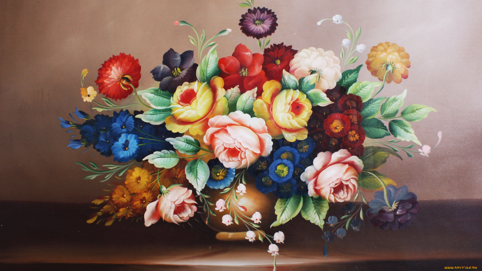 разное, компьютерный, дизайн, ваза, цветы, букет