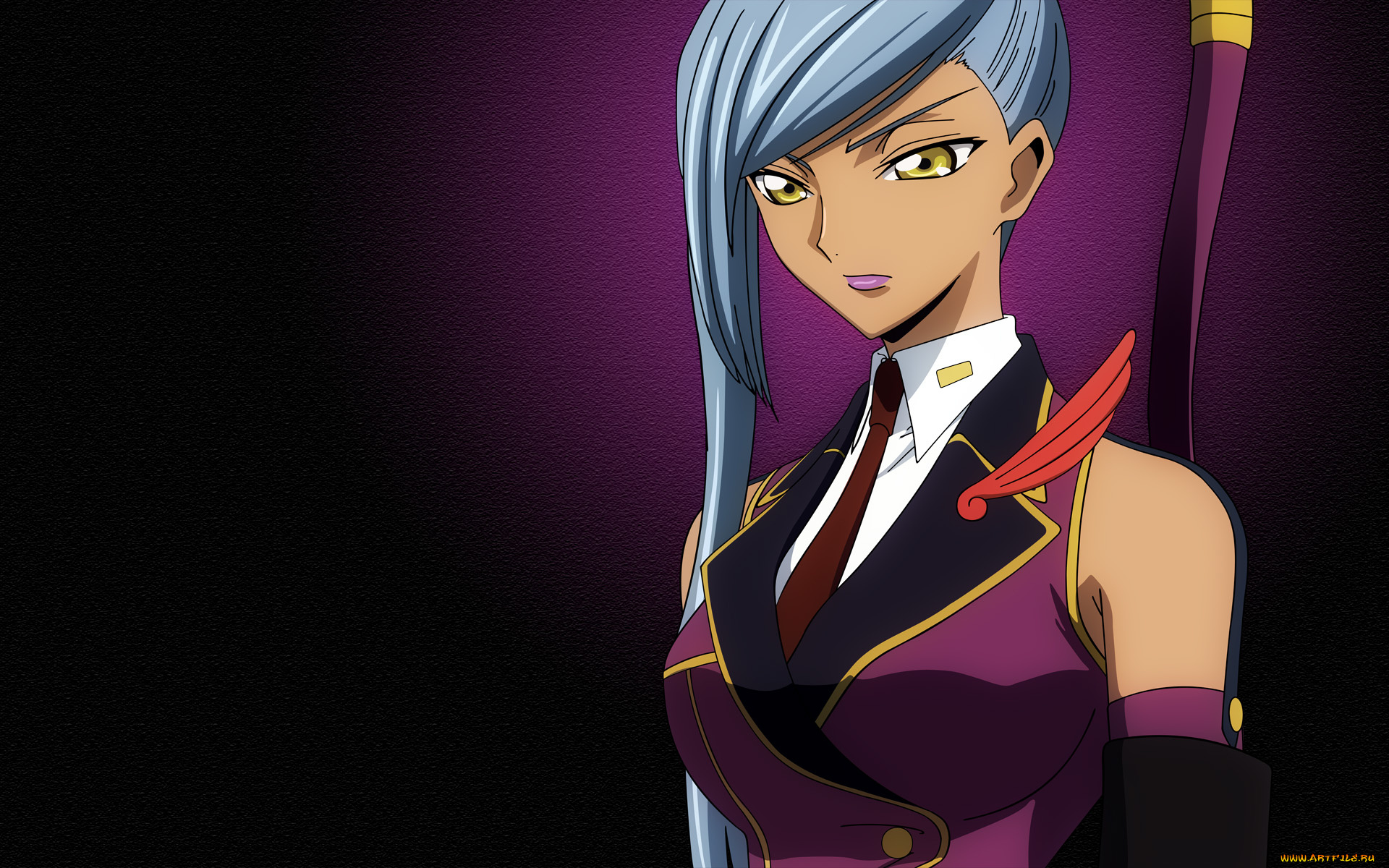 аниме, code, geass, девушка, фон, взгляд