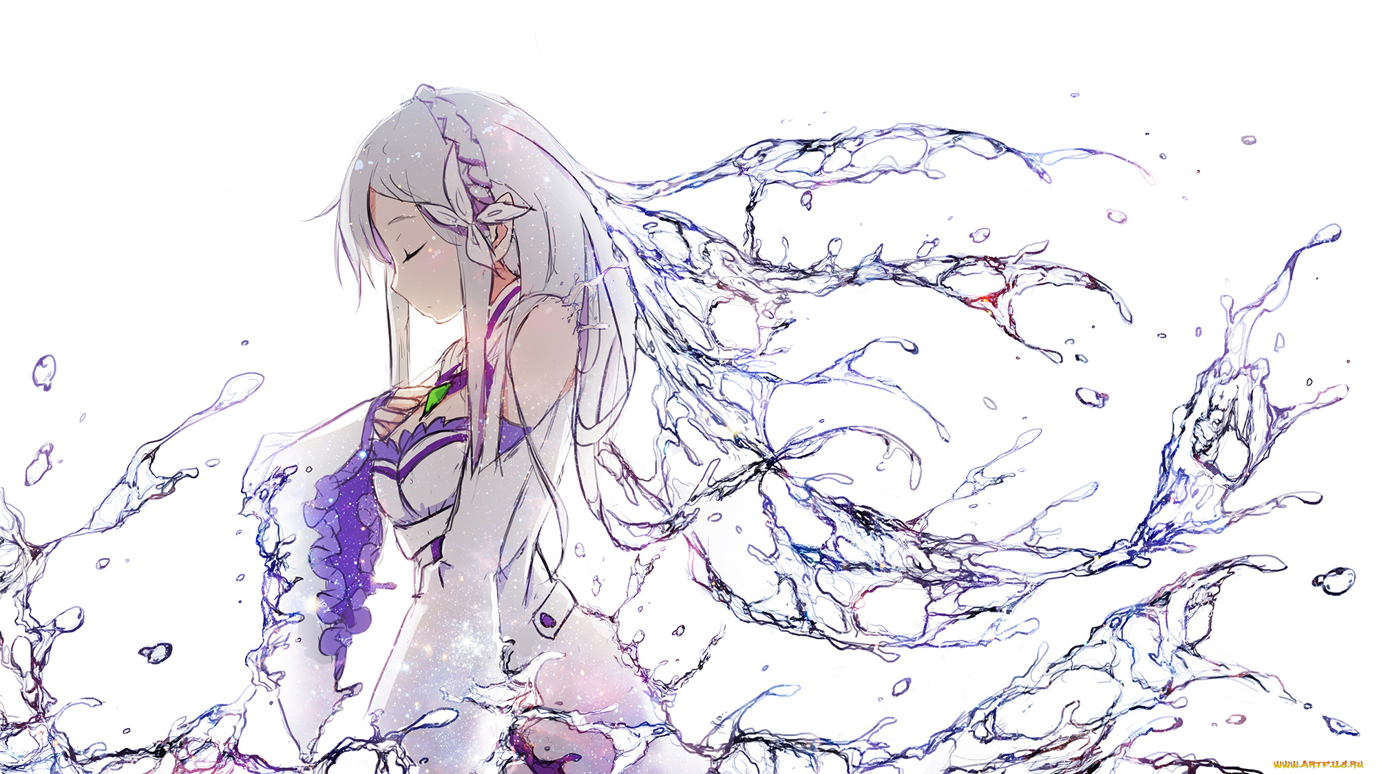 аниме, re, , zero, kara, hajimeru, isekai, seikatsu, эмилия