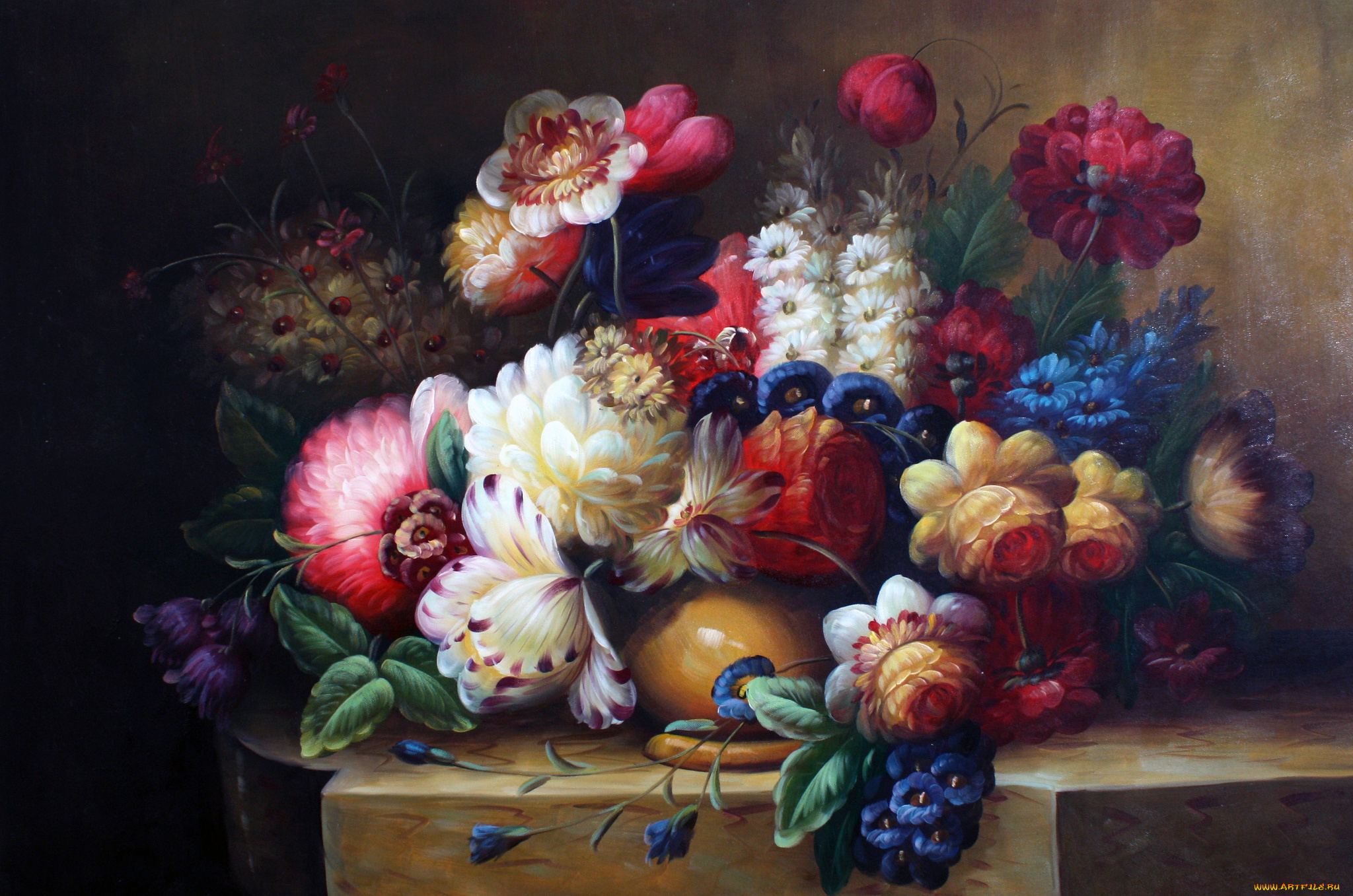 разное, компьютерный, дизайн, цветы, компьютерный, дизайн, картина