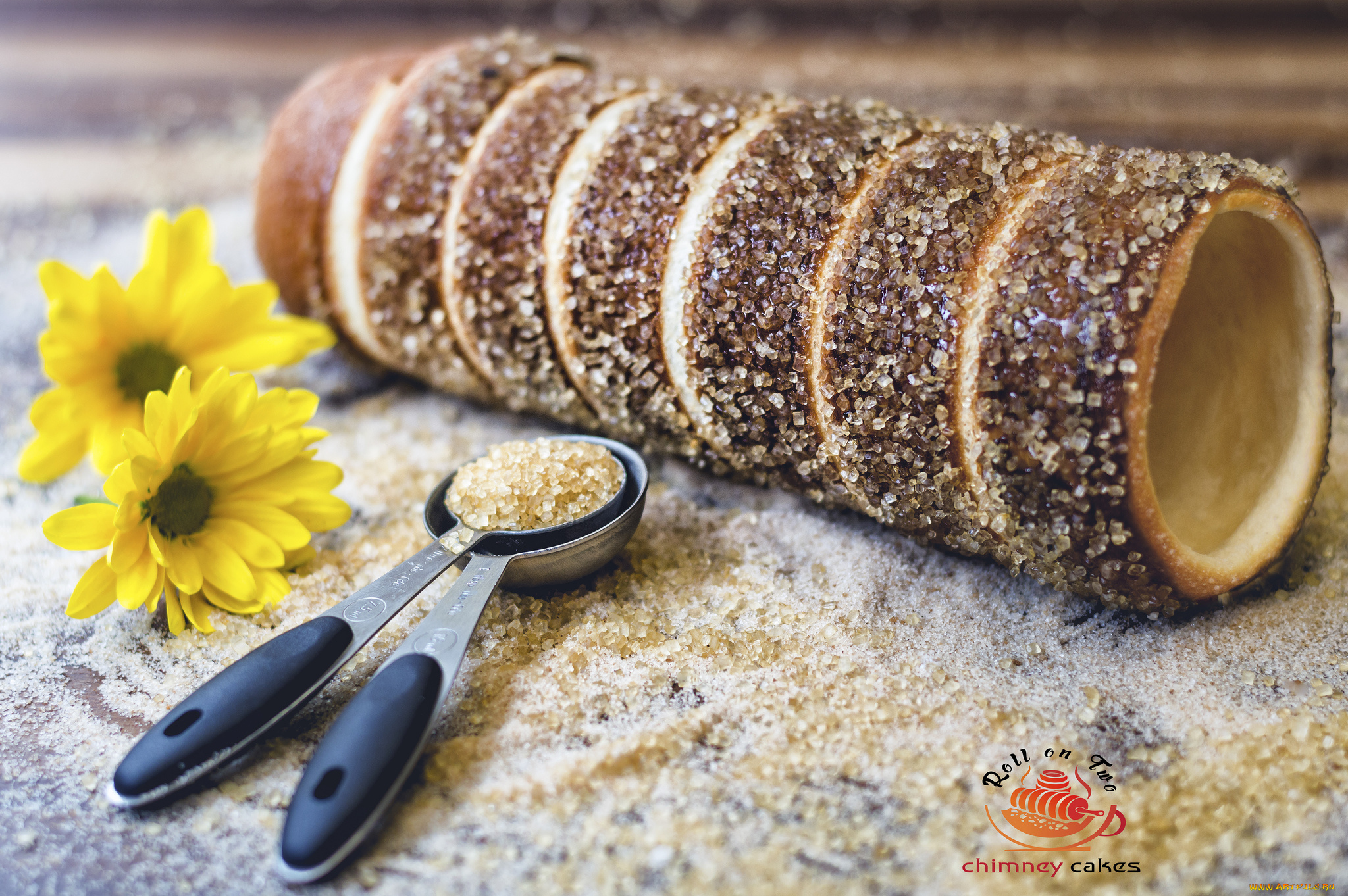 еда, пирожные, , кексы, , печенье, цветы, ложка, сахар, трубочка