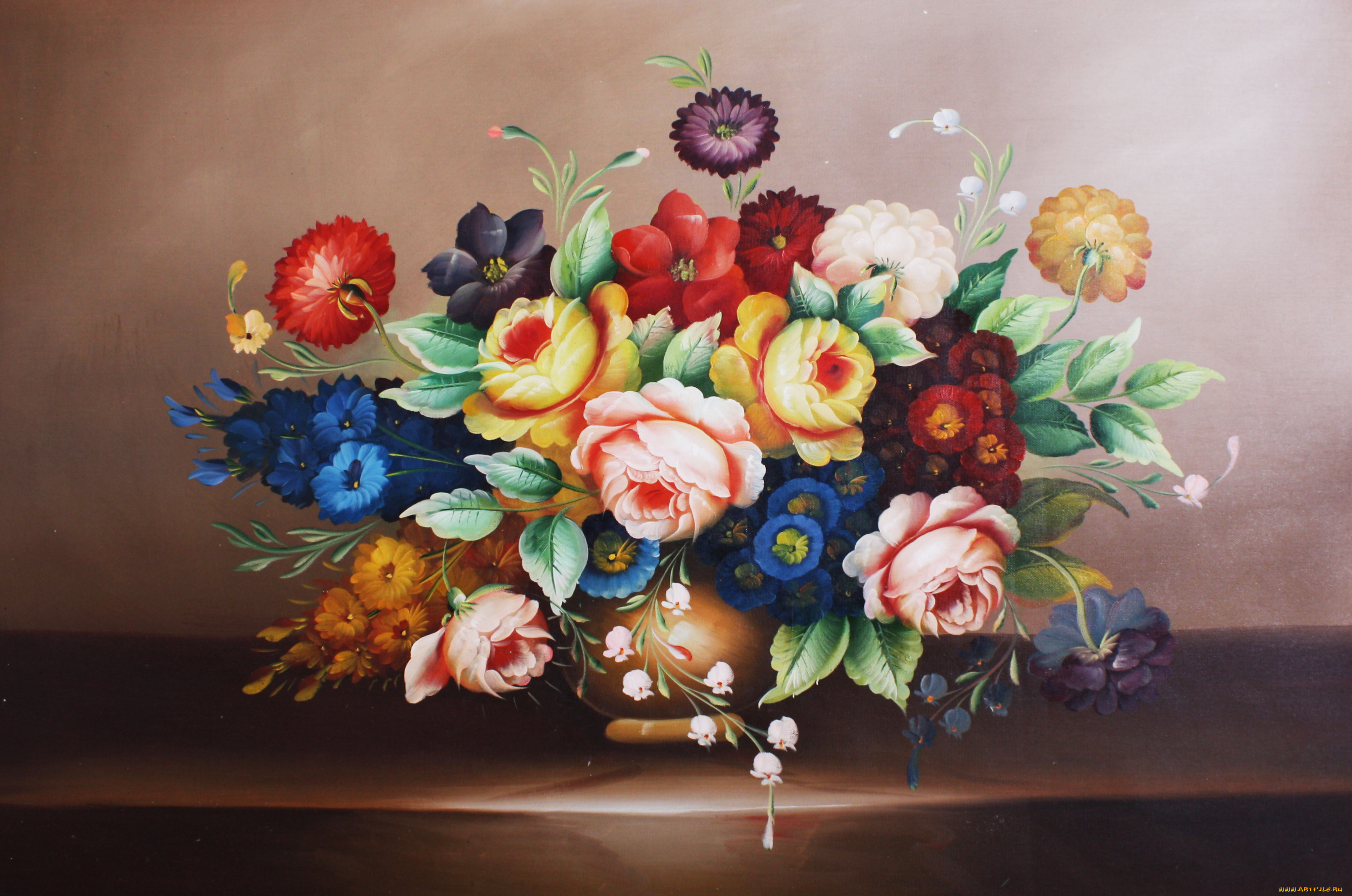 разное, компьютерный, дизайн, ваза, цветы, букет