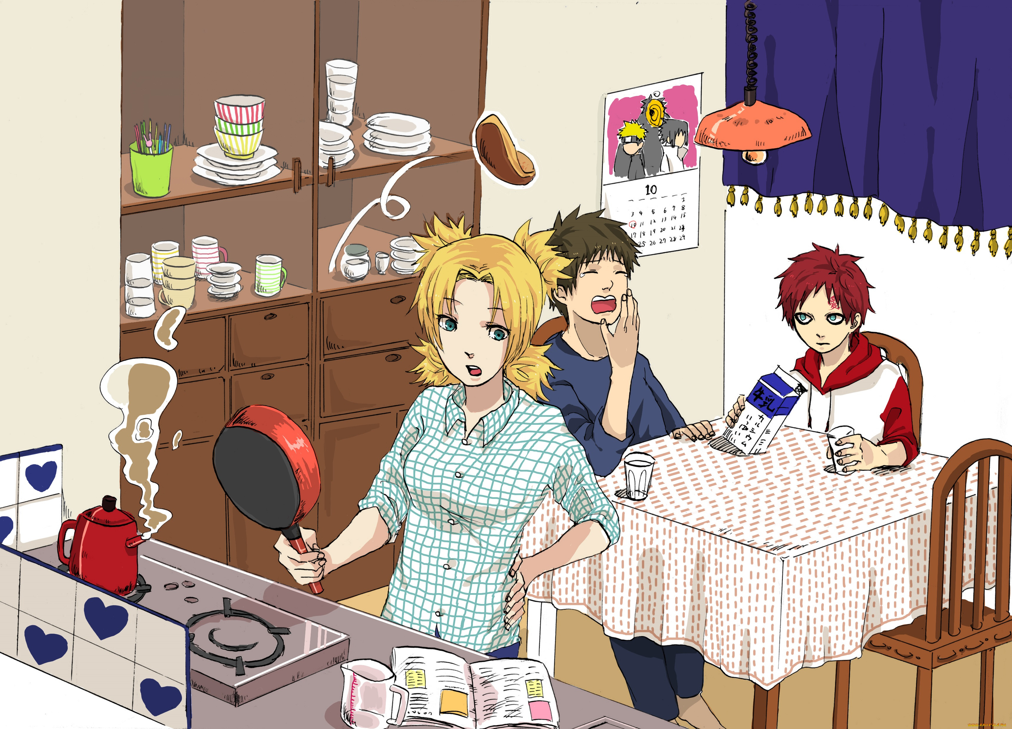 аниме, naruto, семья