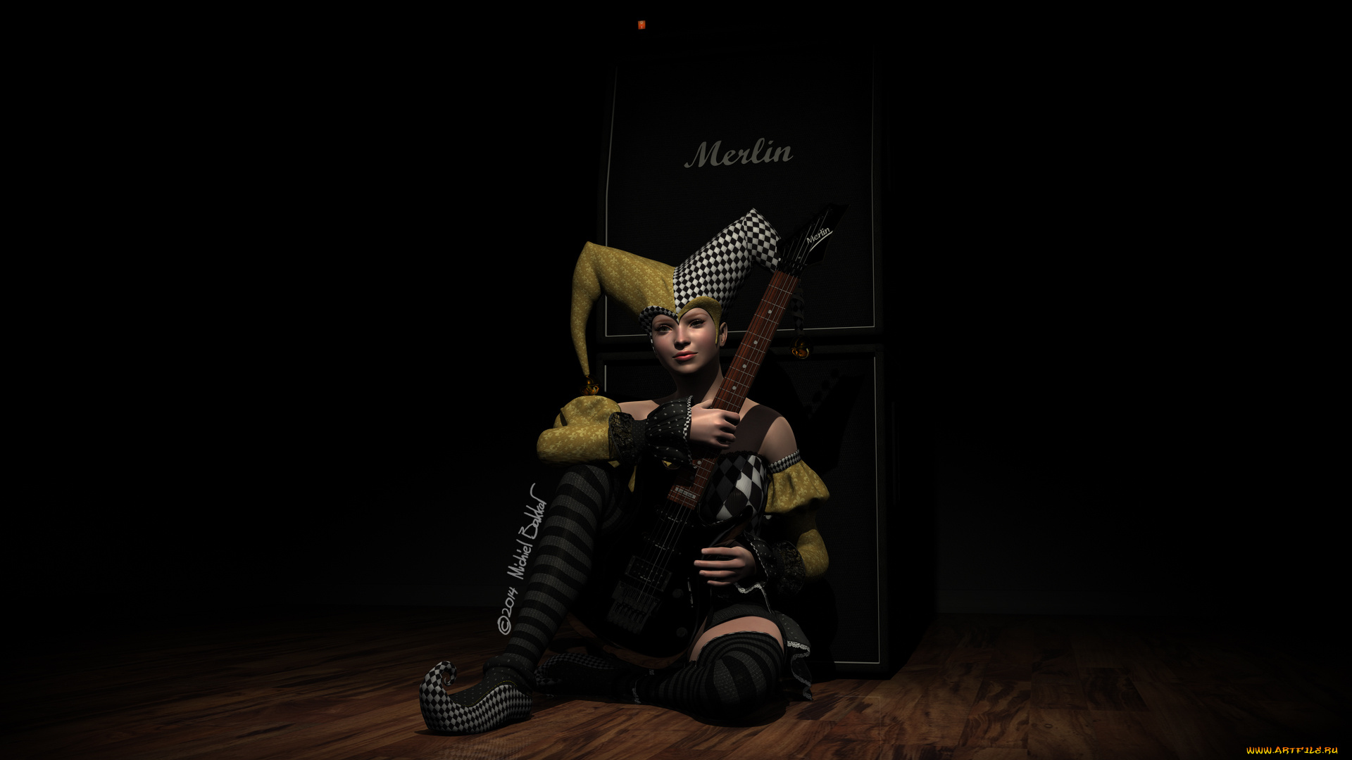 3д, графика, фантазия, , fantasy, фон, взгляд, девушка