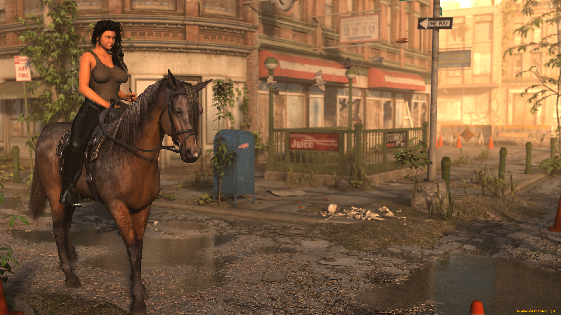 3д, графика, люди, и, животные, , people, and, animals, фон, взгляд, девушка