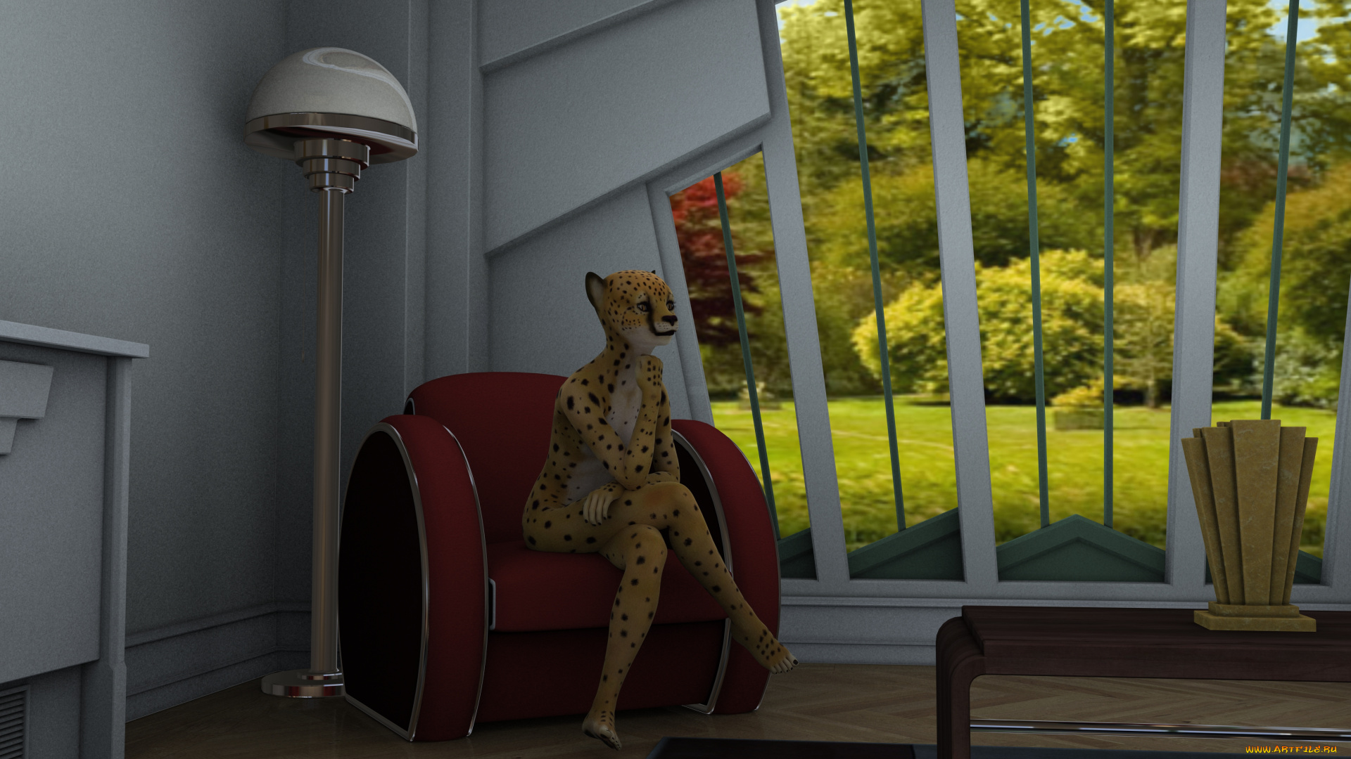 3д, графика, существа, , creatures, леопард