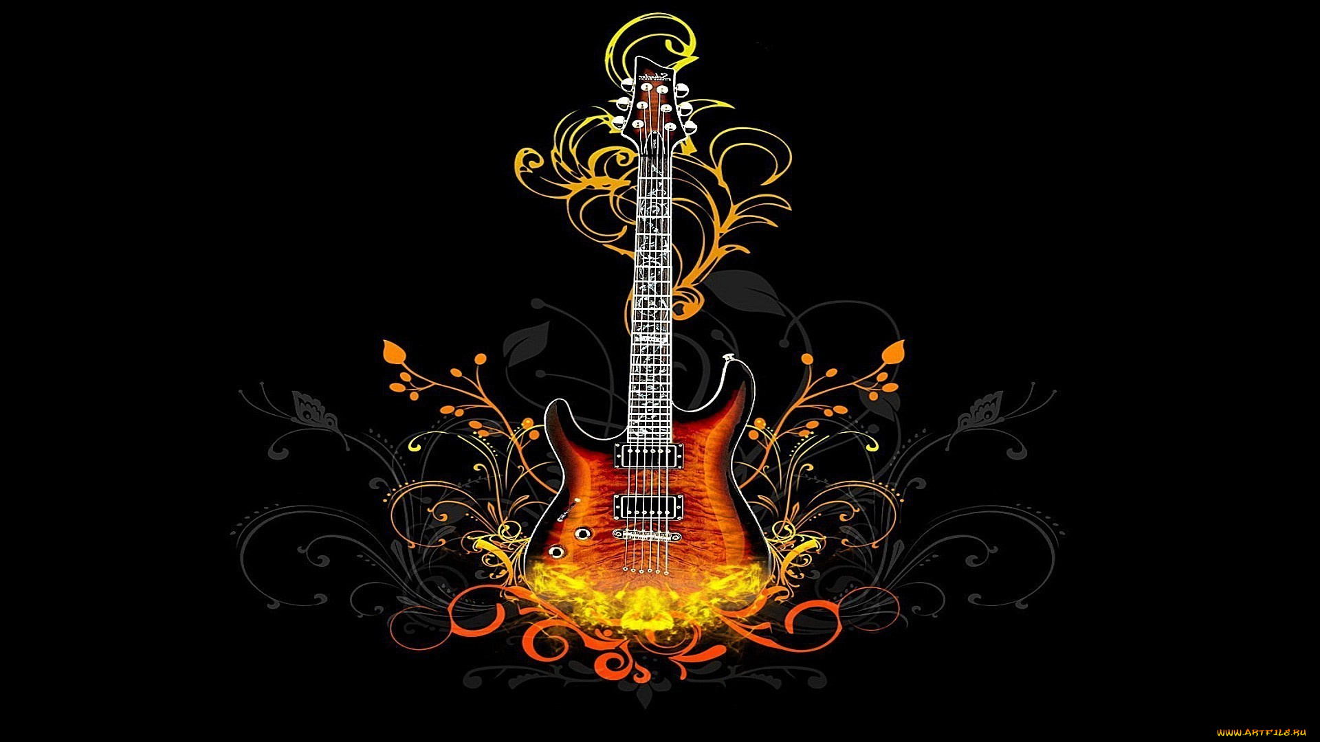 музыка, -другое, узор, гитара