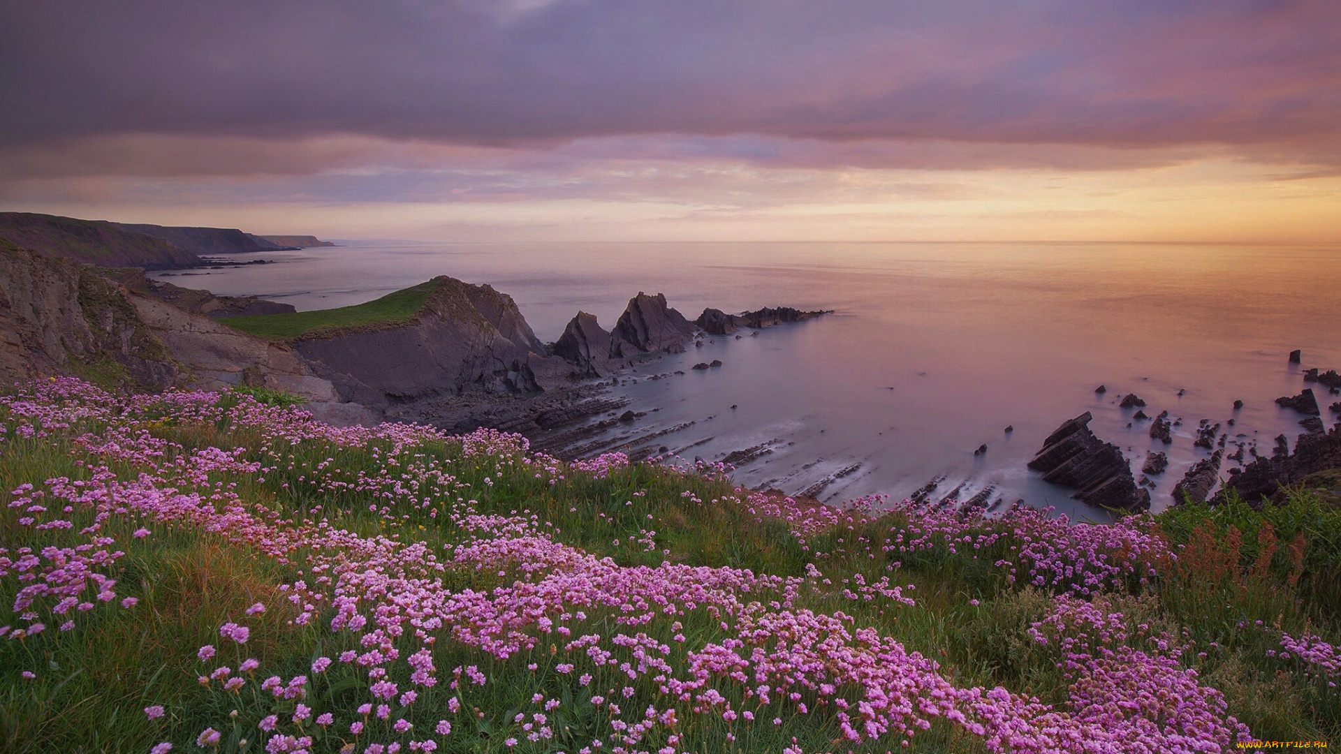 природа, побережье, простор