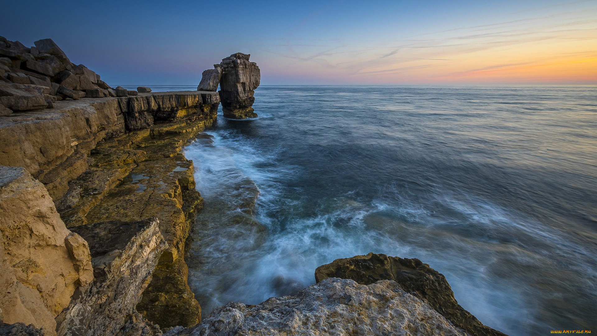 природа, побережье, простор