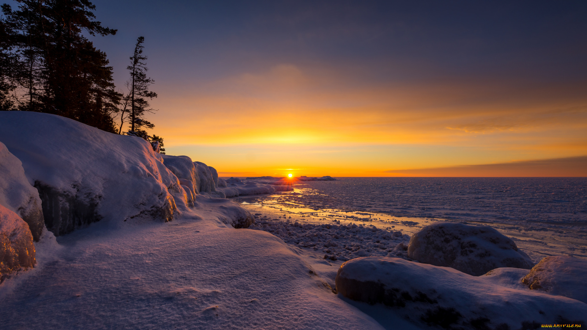 природа, зима, простор