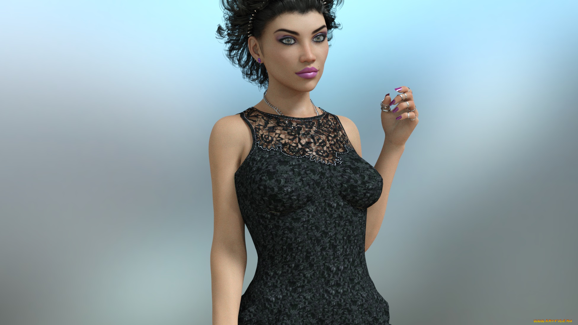 3д, графика, люди, , people, взгляд, фон, девушка