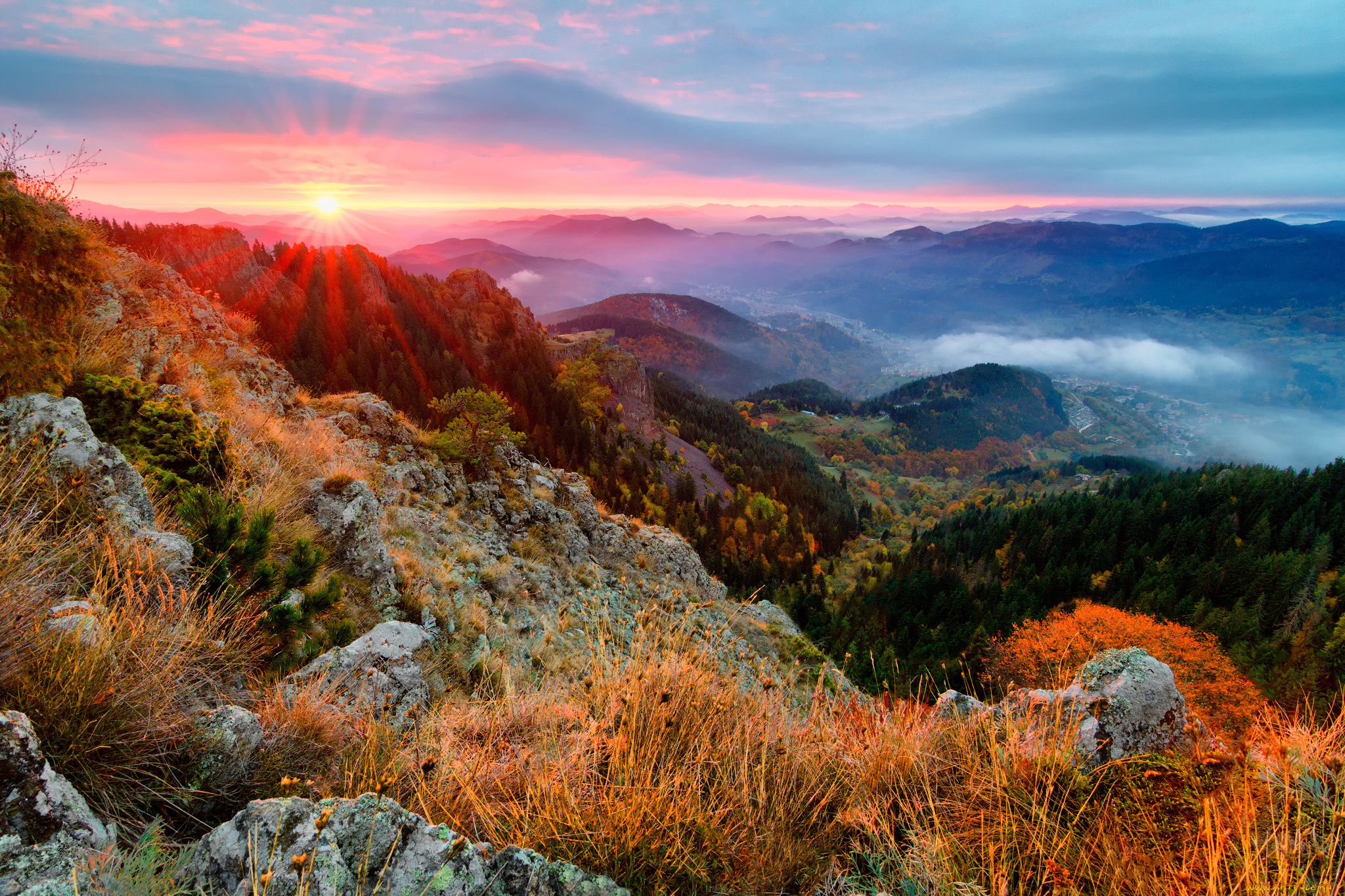 природа, горы, простор