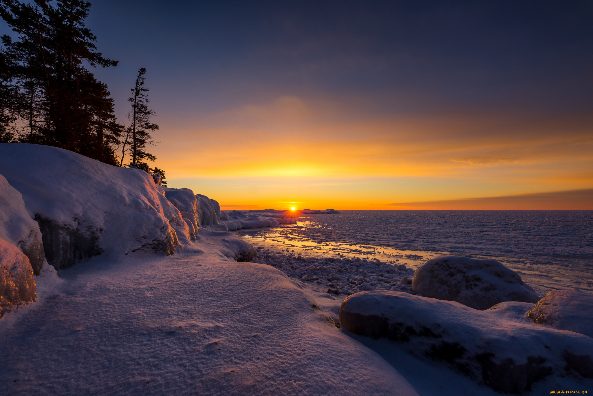 природа, зима, простор