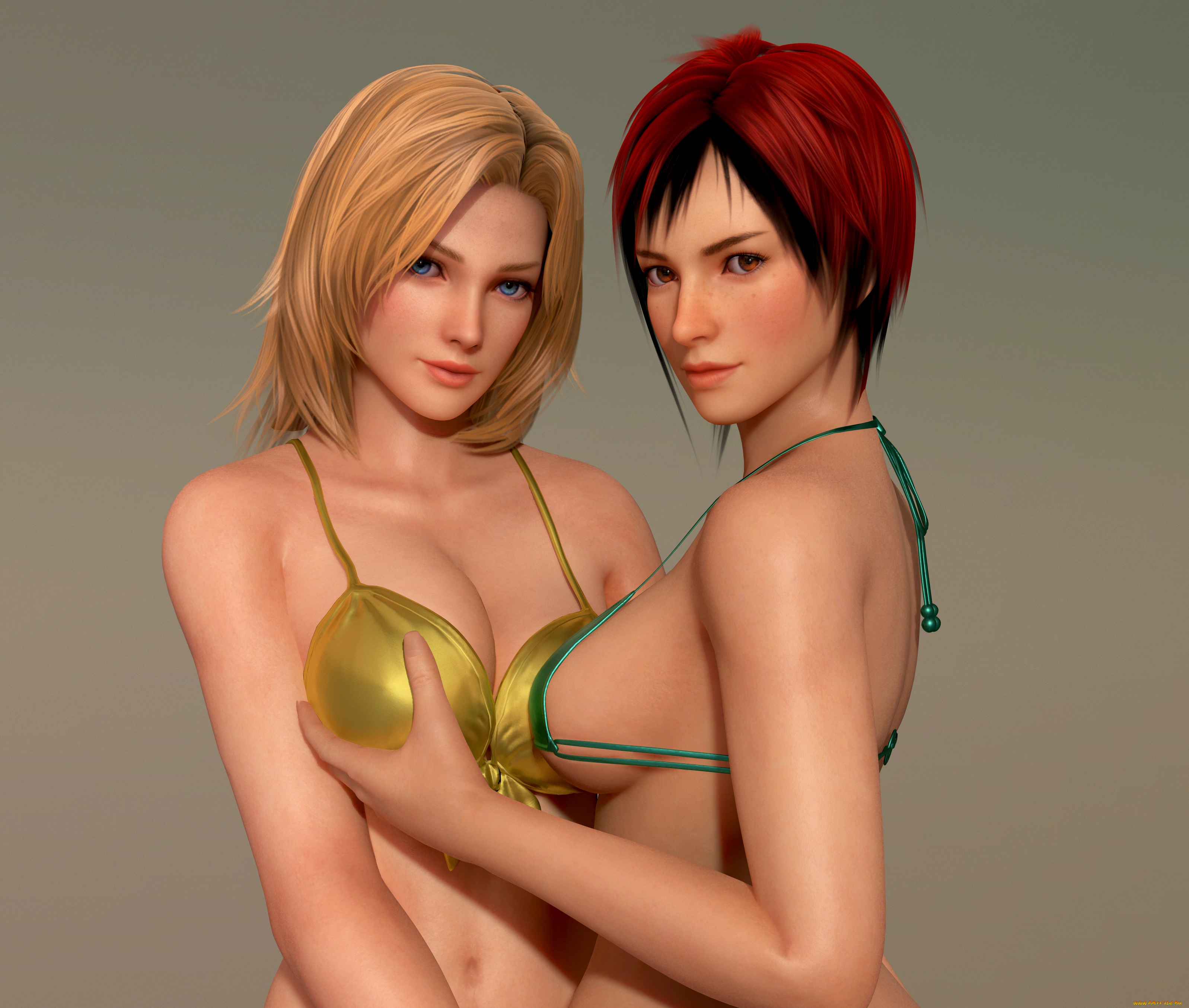 3д, графика, люди, , people, девушки, фон, взгляд