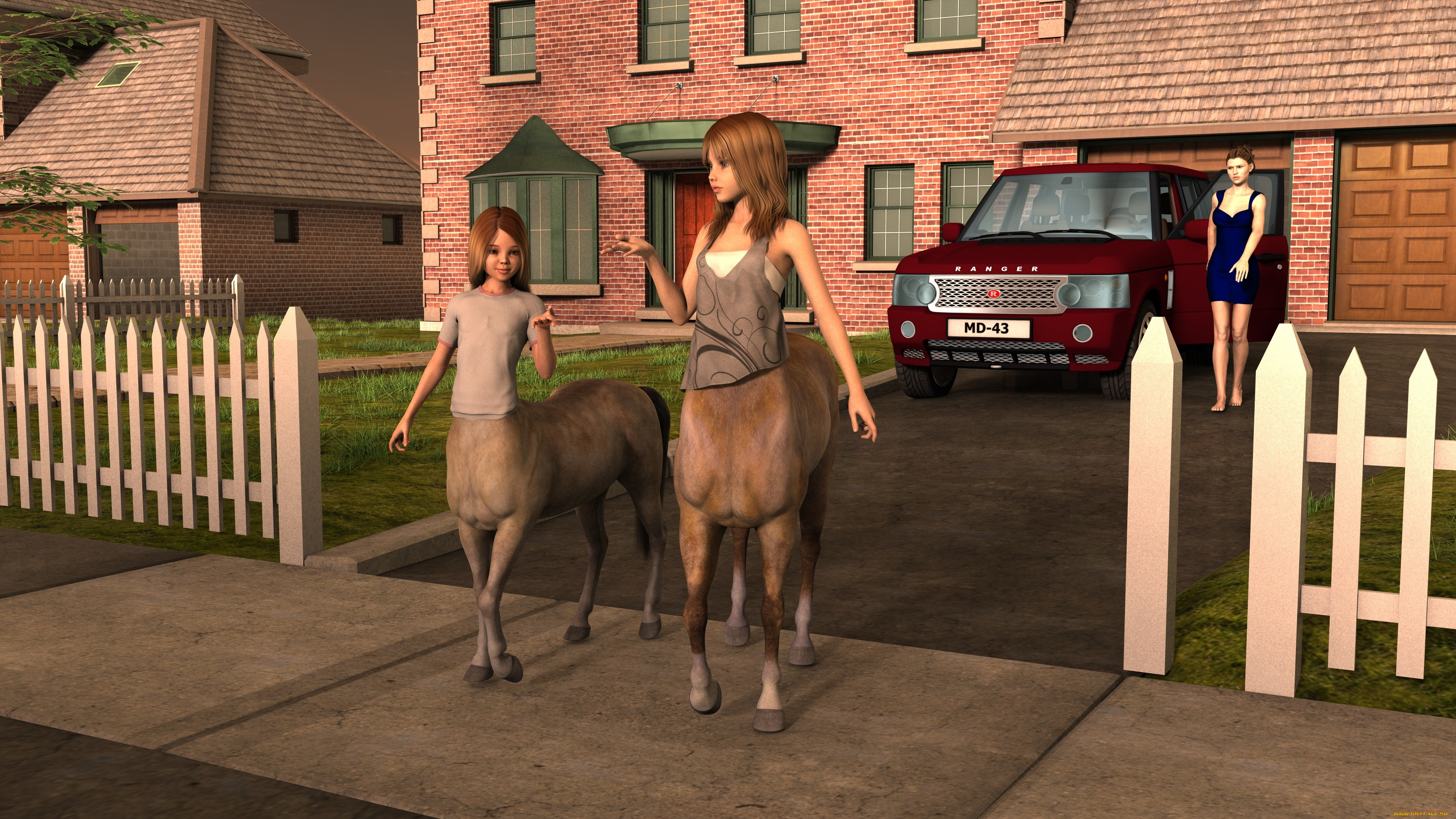 3д, графика, существа, , creatures, фон, взгляд, девушки