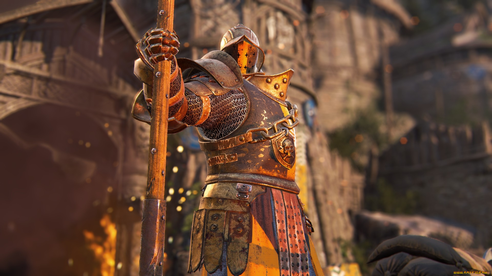 видео, игры, for, honor, крепость, замок, копье, латы, рыцарь