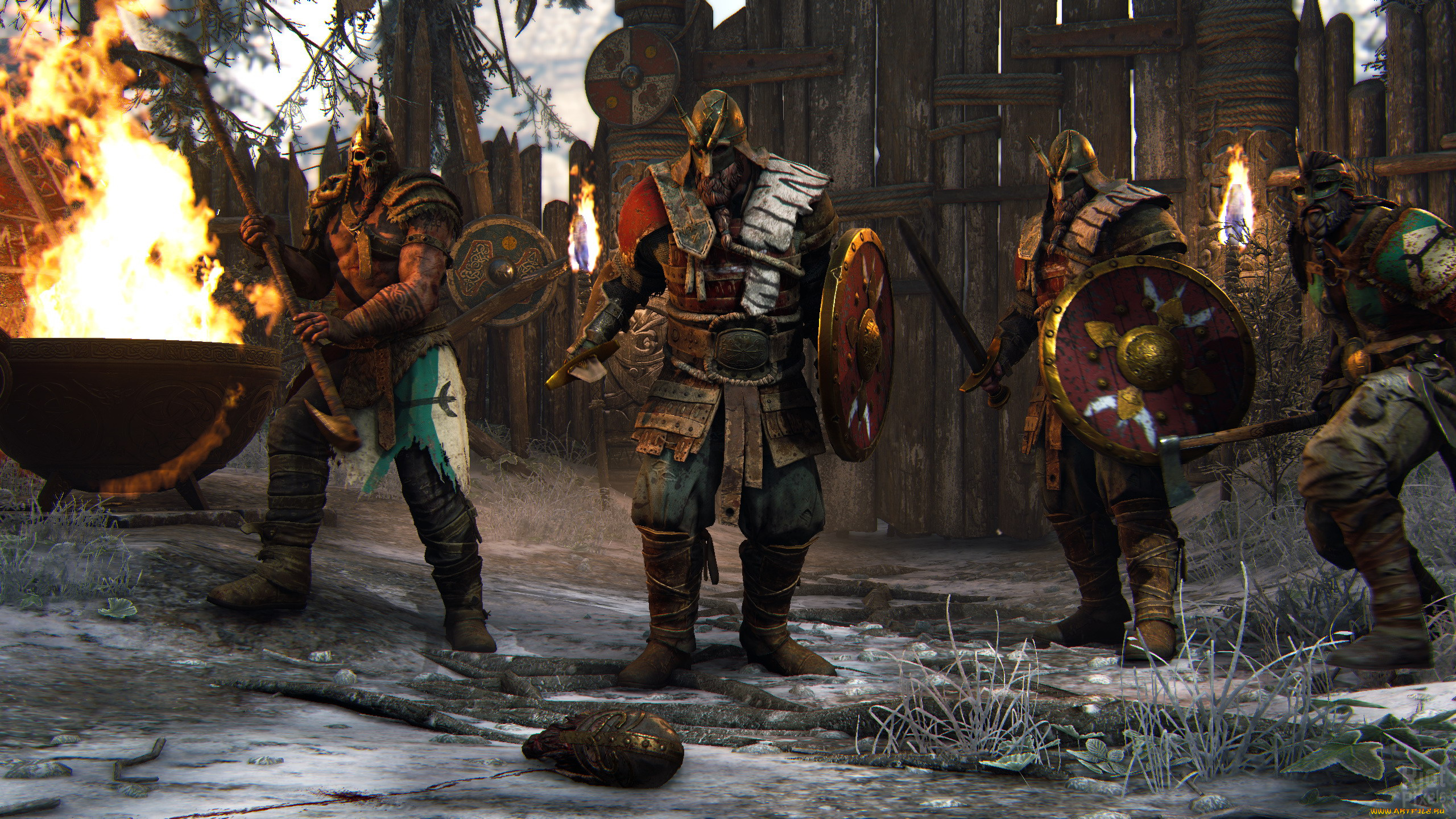 видео, игры, for, honor, викинги, огонь, ворота