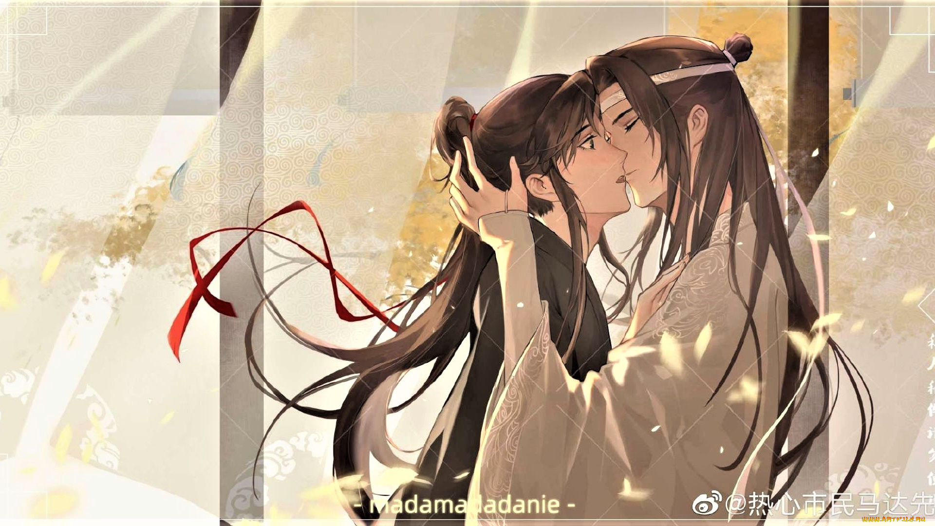 аниме, mo, dao, zu, shi, вэй, усянь, лань, ванцзы, поцелуй