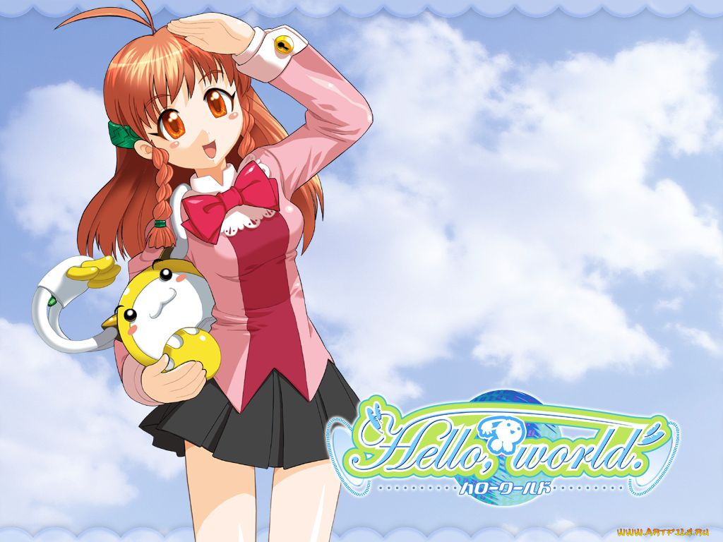 аниме, hello, world