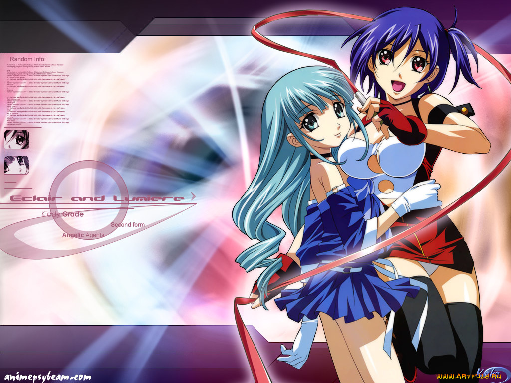 аниме, kiddy, grade, девушки, глаза, волосы