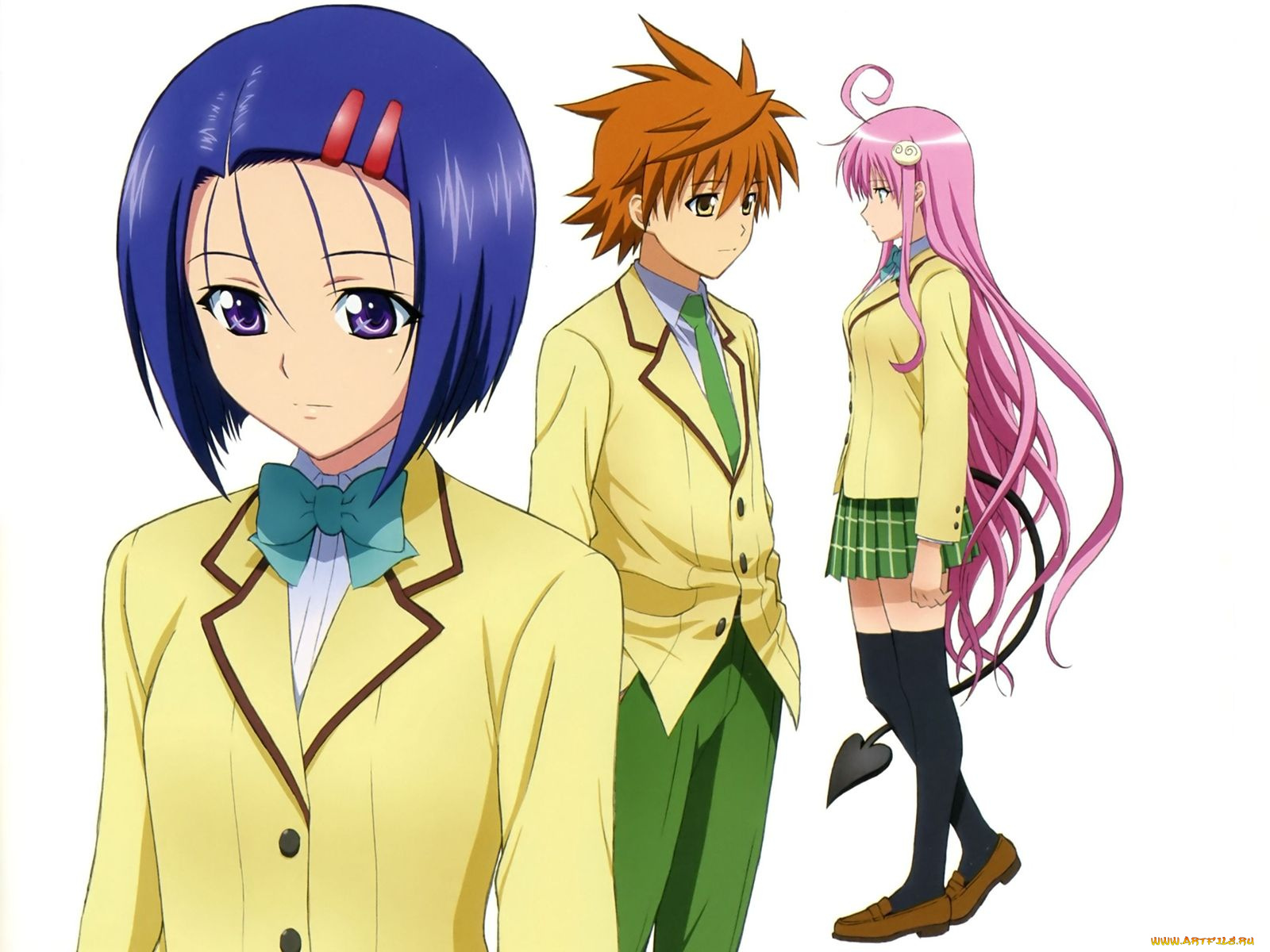 аниме, to, love, ru, девушки, мальчик