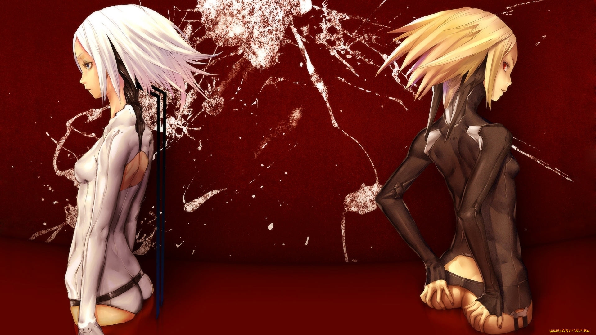 аниме, angels, demons, девушки, демон, ангел