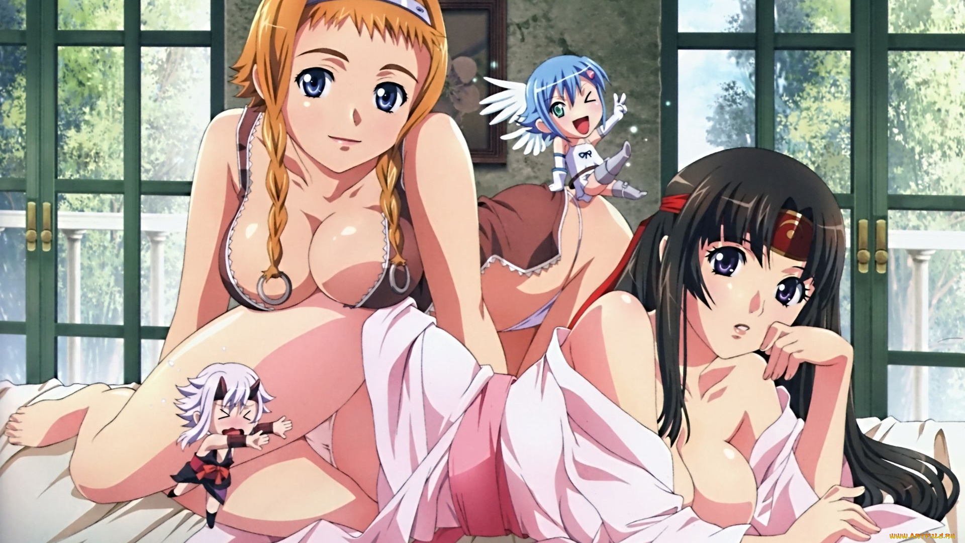 аниме, queen`s, blade, куклы, девушки